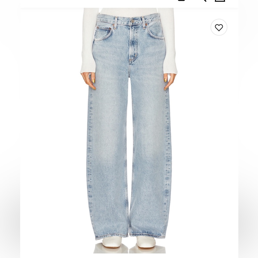 AGOLDE Low Curve Wide Leg Jeans in Force 25